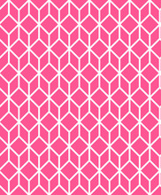 Geometric Pink Cube Wallpaper White Background. Vector.