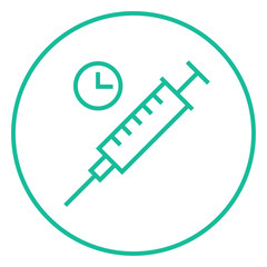 Sticker - Syringe line icon.