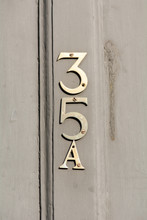 House Number 35A Sign On Door