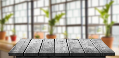 Poster - Composite image of wooden floor