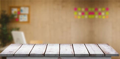 Poster - Composite image of wooden floor