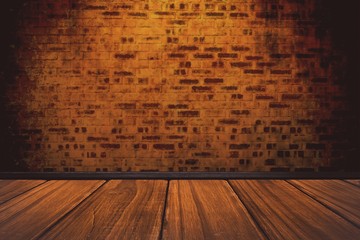 Poster - Composite image of high angle view of hardwood floor