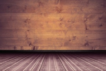Poster - Composite image of high angle view of gray hardwood floor