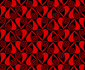 Wall Mural - heart seamless pattern. Love background