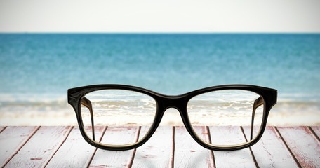 Poster - Composite image of reading glasses