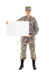 Wall Mural - Soldier in the military uniform