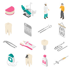 Wall Mural - Dental Color Icons