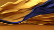 © Pierell - Glamorous gold background with flying cloth of gold and blue