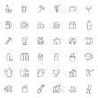 © tettygreen - Outline web icon set - drink coffee, tea, alcohol