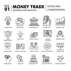 Poster - Modern banking business and trade industry