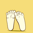 © vectoraart - creative baby feet design, or baby shower greeting design vector