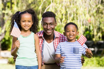 Wall Mural - Happy family posing together