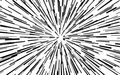 Wall Mural - rectangle fight stamp for card comic radial lines background