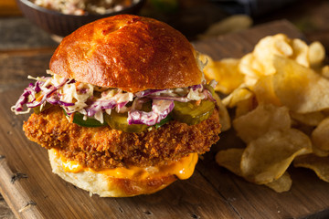 Canvas Print - Southern Country Fried Chicken Sandwich