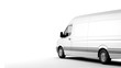 Commercial van on a white background with shadow
