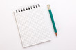 © leitmotif425 - notebook and pencil on a white background