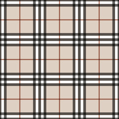Wall Mural - Tartan seamless pattern. Checkered geometric texture plaid. Fashion traditional scottish design. Classic british template wallpaper, wrapping, fabric or textile, material, flannel. Vector Illustration