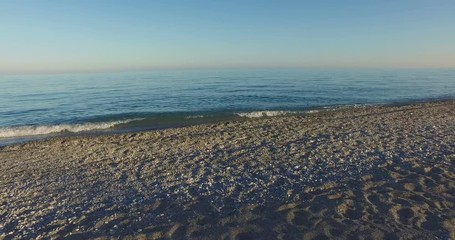 Wall Mural - 4k From the Beach to the Sea in Warm Day