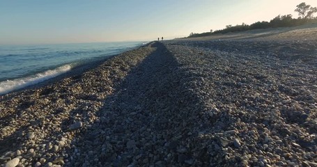 Wall Mural - 4k Slow Slider on the Beach near the Sea. 
