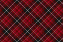Pride Of Wales Fabric Diagonal Textures Red Tartan Seamless Hori