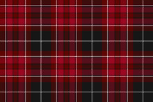 Pride Of Wales Fabric Textile Red Tartan Seamless Horizontal Bac