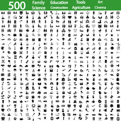 Set of five hundred universal icons