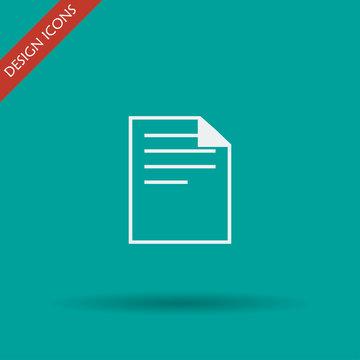 document icon paper sheet vector. flat design