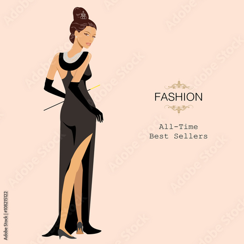 Fotografie, Tablou Fashionable woman in stylish clothes