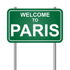 Welcome to Paris, green signal vector