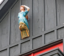 Ship's Figurehead Of A Woman Looking Out To Sea.