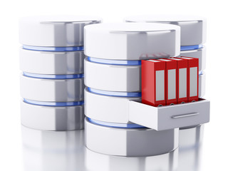 Poster - 3d Data storage with folders