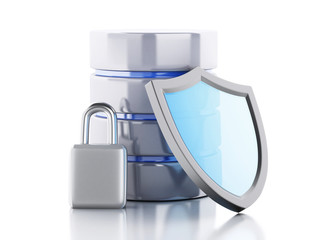 Poster - 3d Data storage with shield.