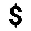 American dollar currency or dollar symbol flat icon for apps and websites