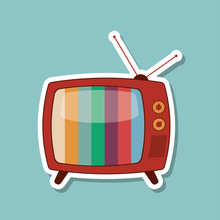 Television Icon Design, Vector Illustration