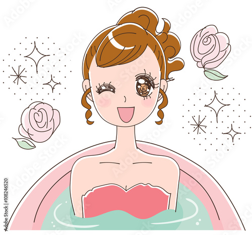 お風呂に入る女性のイラスト Stock Vector Adobe Stock お風呂に入る女性のイラスト Stock Vector Adobe Stock