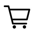 Shopping cart or trolley line art icon for apps and websites