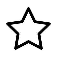 Wall Mural - Star rating, movie star or favorite line art icon for apps and websites