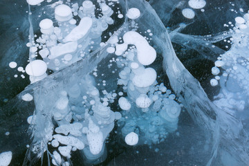 ice texture with bubbles of air