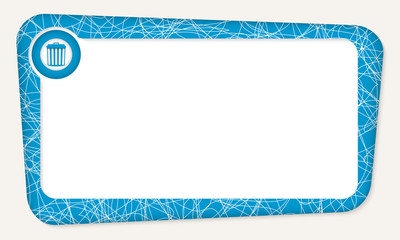 Poster - Abstract box for your text with trashcan