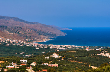 Canvas Print - Mountain coast of the island Crete.