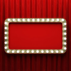 Wall Mural - Shining retro rectangle banner. 3D illustration