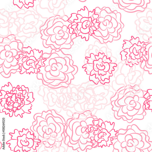 romantic rose and peonies seamless pattern densely printed flowers love theme background pink rose and white colors buy this stock vector and explore similar vectors at adobe stock adobe stock romantic rose and peonies seamless