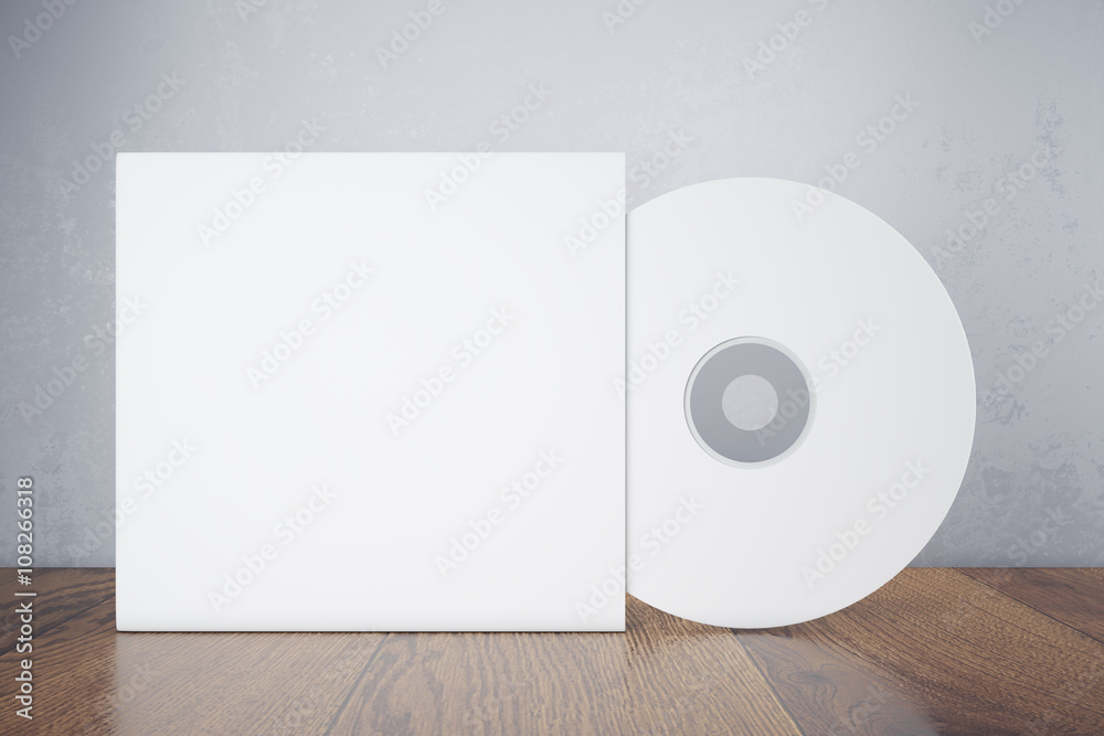 Blank white disk - obrazy, fototapety, plakaty 