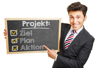 Wall Mural - Ziel Plan Aktion für ein Projekt