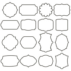 Sticker - set of vector graphic frames