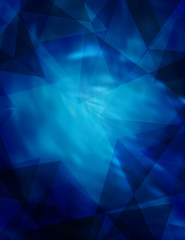 Aufkleber - Abstract dark blue pattern with triangles. Vector graphic background