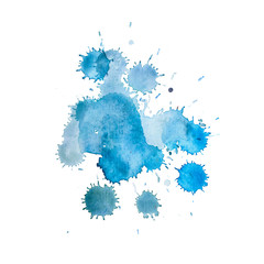 Wall Mural - colorful retro vintage abstract watercolour aquarelle art hand paint on white background