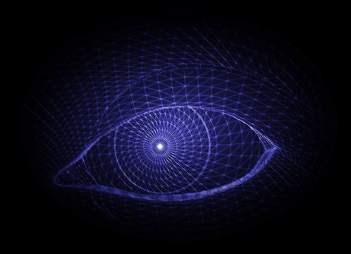 human eye in engraved style easy all editable