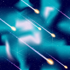 seamless meteor shower background