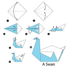 Step By Step Instructions How To Make Origami A Swan.